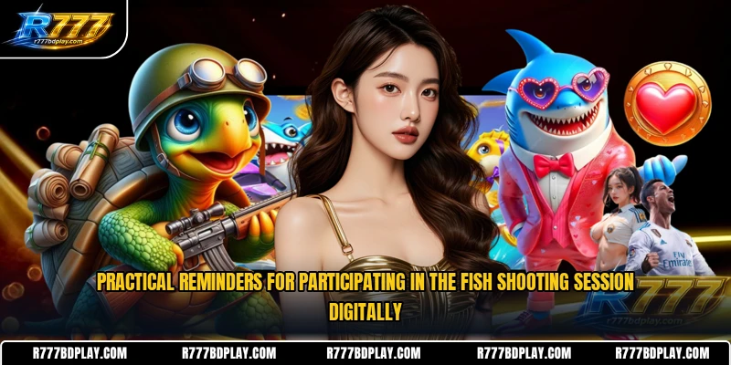 Practical reminders for participating in the fish shooting session digitally