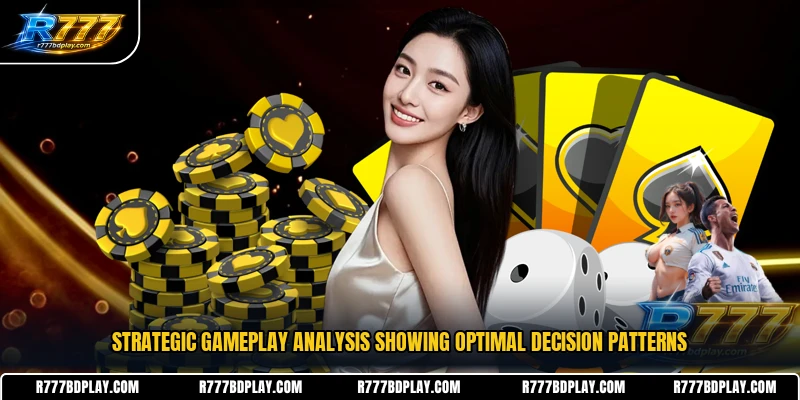 Strategic gameplay analysis showing optimal decision patterns
