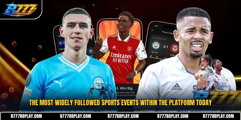 The most widely followed sports events within the platform today